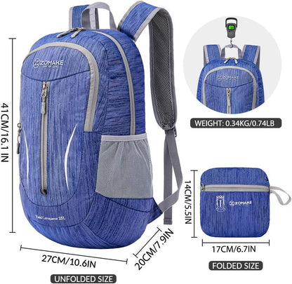 ZOMAKE Foldable Backpack 25L - Lightweight Folding Backpacks Packable Hiking Daypack for Travel Hiking Outdoor Camping