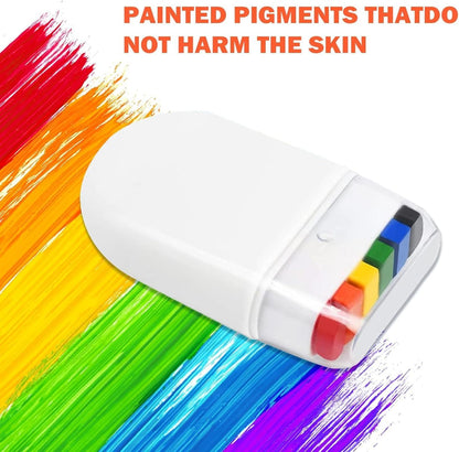MaNeaz 3 Pieces Makeup Rainbow Face Makeup Pencils Rainbow Pride Makeup for Parties Rainbow Pride Accessories Face Paint LGBT Makeup with Rainbow Flag