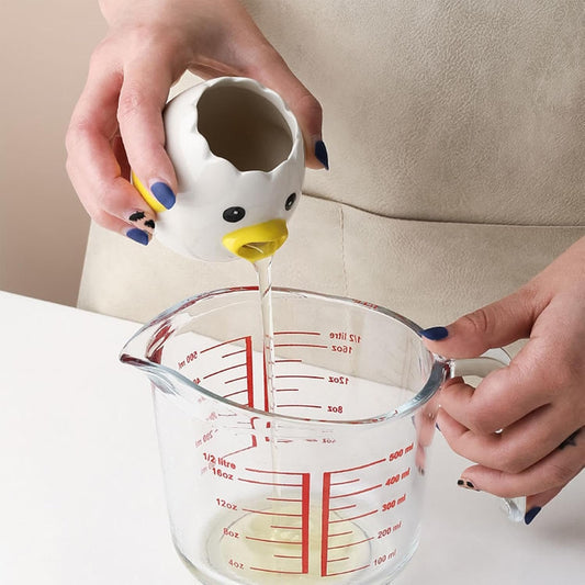Separatore di proteine – separatore per uova crude, utensili da cucina | Spaccaluovo nel design pulcino, pratico filtro per uova domestiche per cucinare, gadget per la raccolta di tuorli