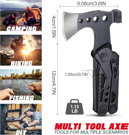 Gifts for Men Dad Husband - Stocking Stuffers for Men Him, Camping Accessories, Camping Essentials Axe - Fathers Day Gift Ideas, Christmas Birthday Gifts, Survival Kit, Tools for Hiking, Fishing