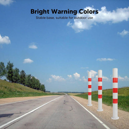 Colori di Avvertimento 75 Cm Barriere Stradale Post con 2 Alette per il Controllo del Traffico, la Lavorazione Sottile, Avvertimento Efficace