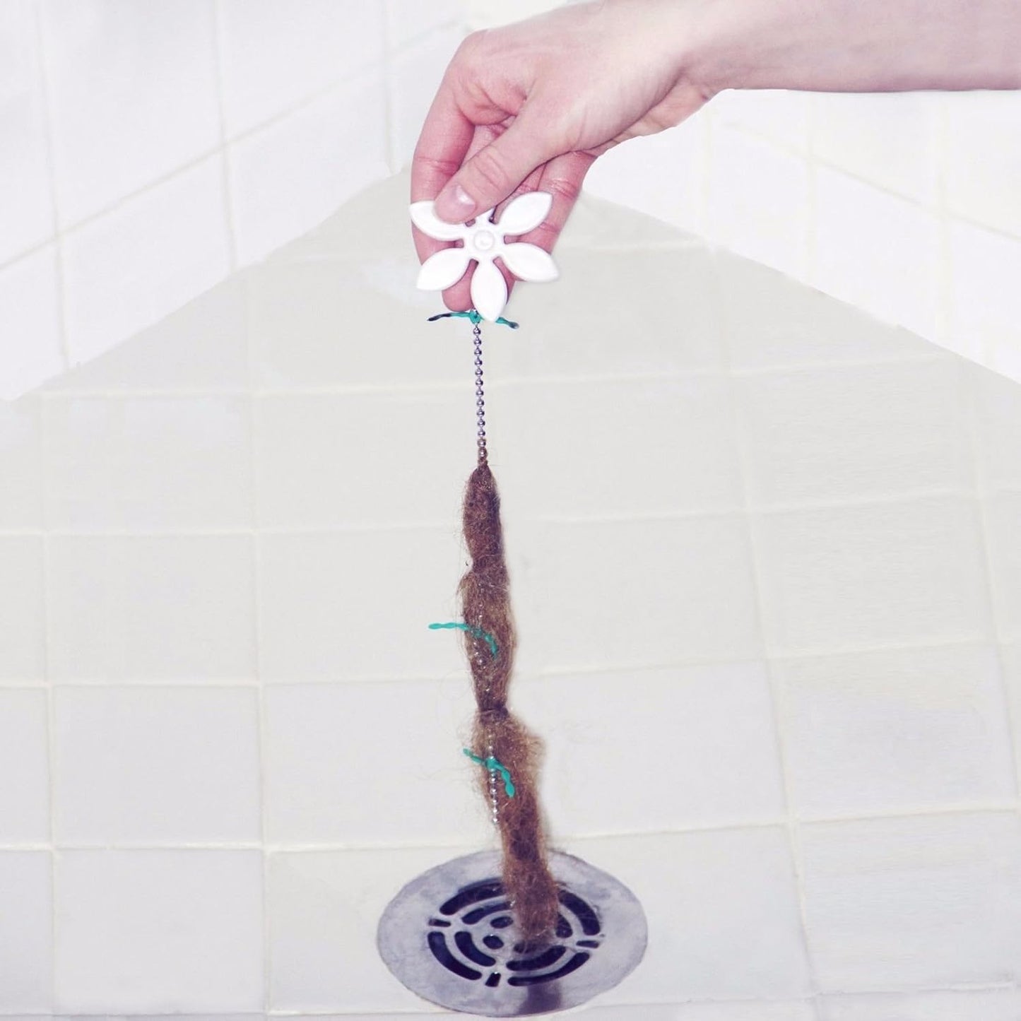 Drainwig Drain Cleaner Chain for Removing Hair, Hair and Clogging from Shower and Bathroom Drains Heavy Duty 2pcs