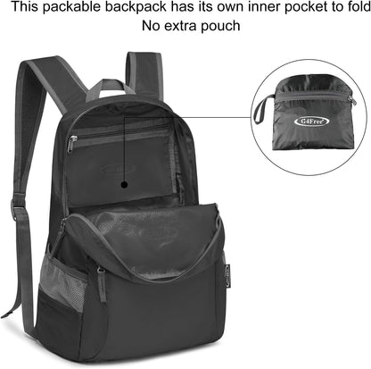 G4Free 20L Foldable Backpack Water Resistant Daypack for Outdoor Walking