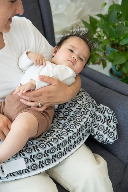 My Brest Friend Nursing Pillow - Midnight Poppy,Grey. Black