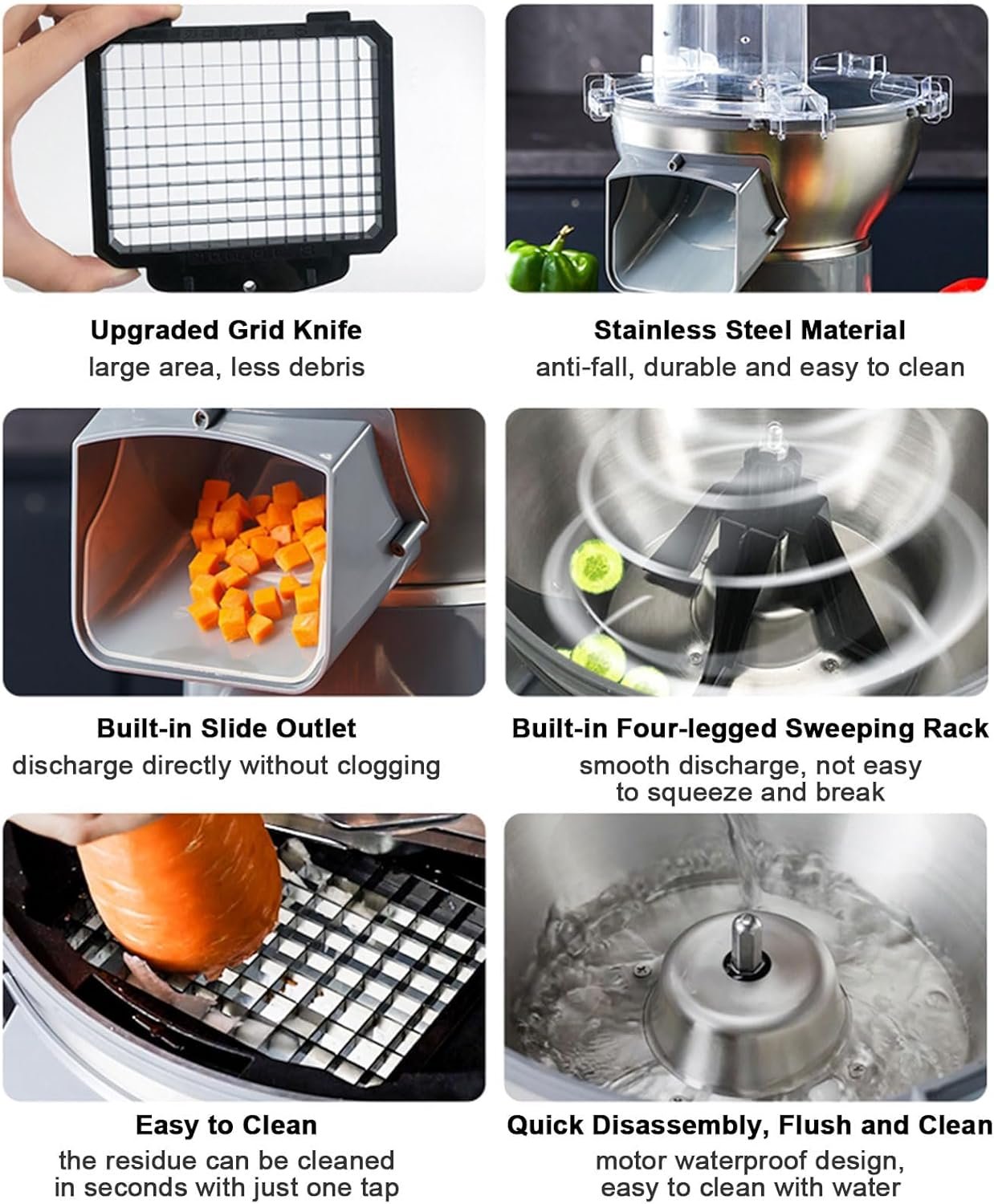 Joyiever Electric Vegetable Slicer Commercial – Joyiever Multifunctional Kitchen Utensils Gadget for Onion Garlic Carrot Potato Fruit