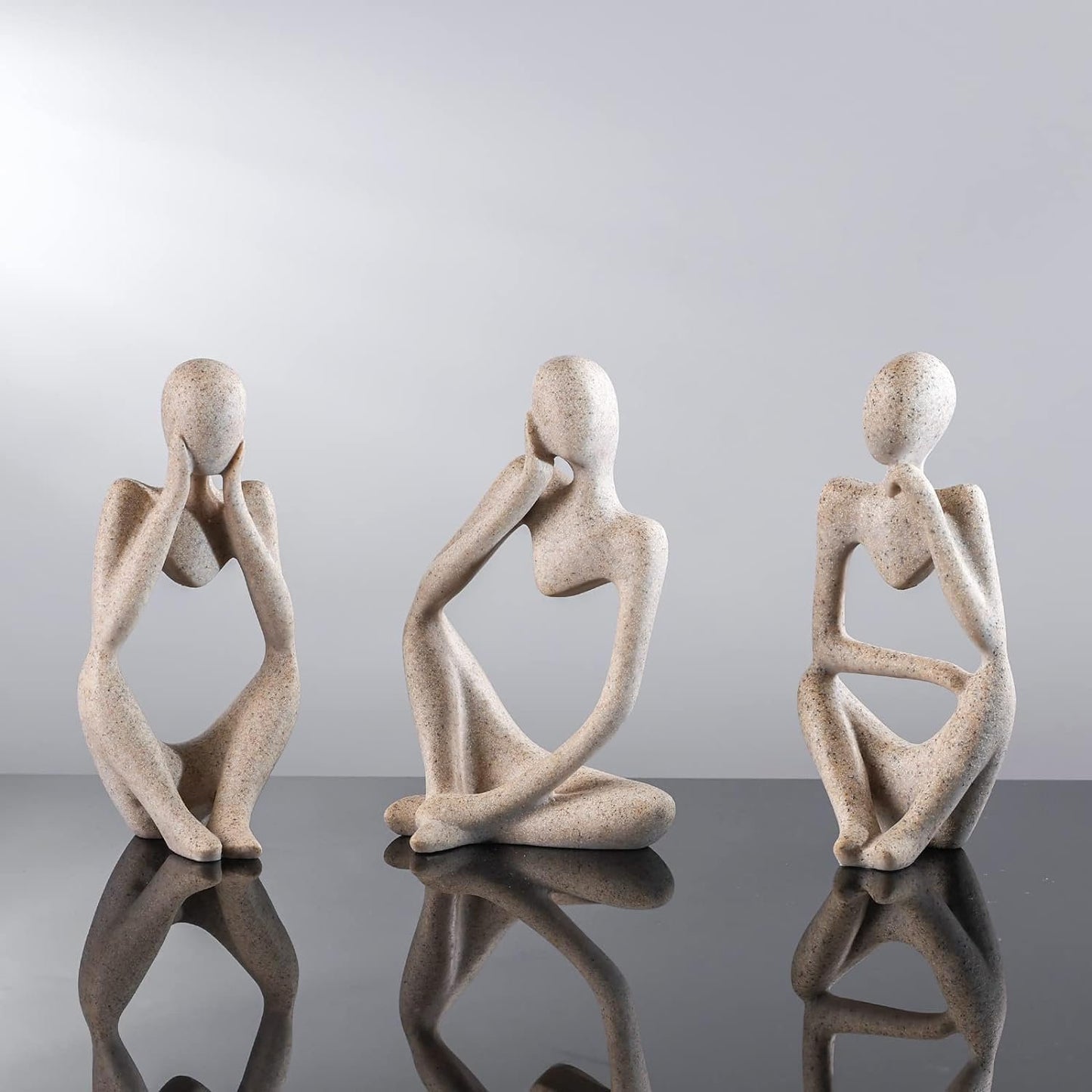 Irayin Abstract Thinker Statue Sculpture, Home Decorative Figurines, Abstract Sculpture in Polyresin, Modern Ornaments Living Room, Decorative Figurines House - Rocks