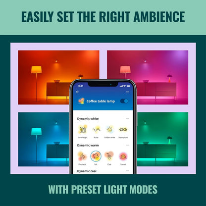 WiZ 60W A19 Color LED Smart Bulb - Pack of 3 - E26- Indoor - Connects to Your Existing Wi-Fi - Control with Voice or App + Activate with Motion - Matter Compatible