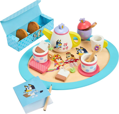 Bluey Wooden Tea Party 18-Piece Activity Toy Playset