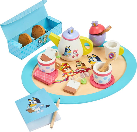 Bluey Wooden Tea Party 18-Piece Activity Toy Playset