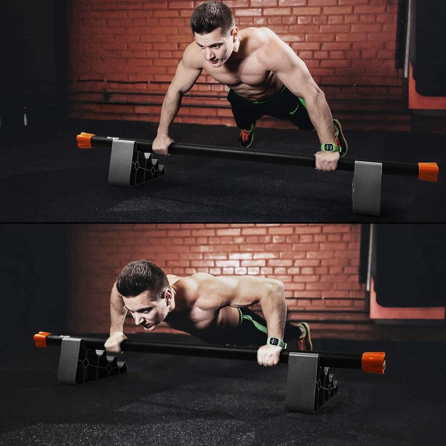 Yes4All Weighted Bar Rack/Weighted Bar Holder Storage for Home Gym, Garage Gym, Fitness Accessory Suitable for Holding Weighted Bars, Aerobic Bars - Pair