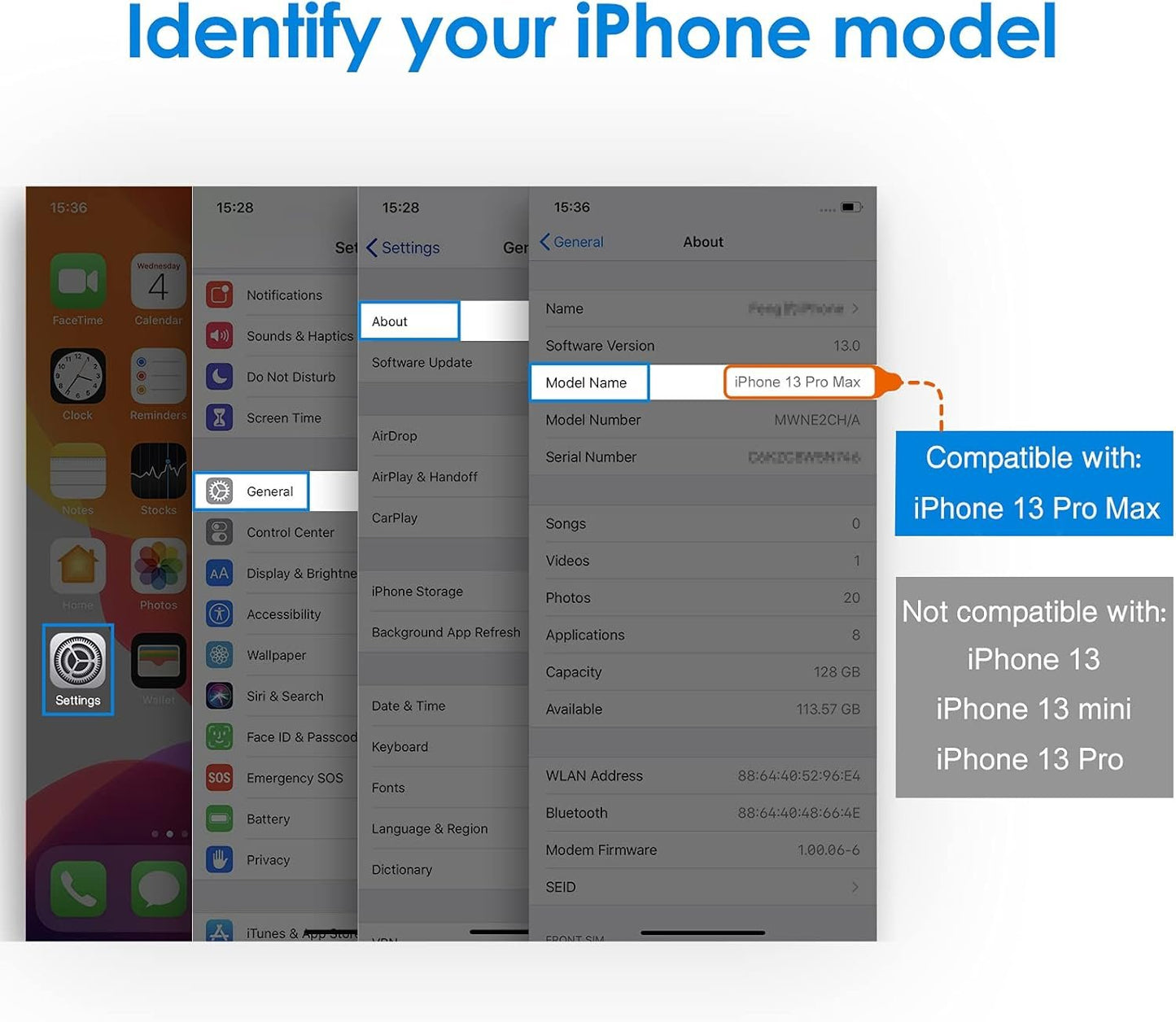 JETech Screen Protector for iPhone 13 Pro Max 6.7-Inch, Tempered Glass Film, 3-Pack