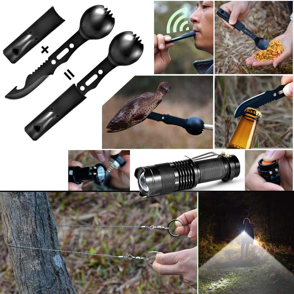 Survival kit,22 in 1 Emergency Survival Kits Camping Survival kit
