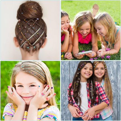 Philoctes Bedazzler 60 Gemstones Hair Stamps Kit, Glam Bling Styling Styling Tool, Gemstones Styler for Hair for Girls and Kids Sparkle
