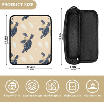 Borsa da viaggio per strumenti per capelli con tappetino in ferro rimovibile per accessori per lo styling dei capelli, organizer per strumenti caldi e accessori per la cura dei capelli, custodia per
