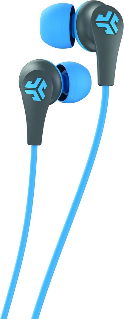 JLab JBuds Pro Bluetooth Wireless Signature Earbuds, Blue/Gray, Titanium 10mm Drivers, 6-Hour Battery Life, Music Controls, Noise Isolation, Bluetooth 4.1 Extra Gel Tips and Cush Fins