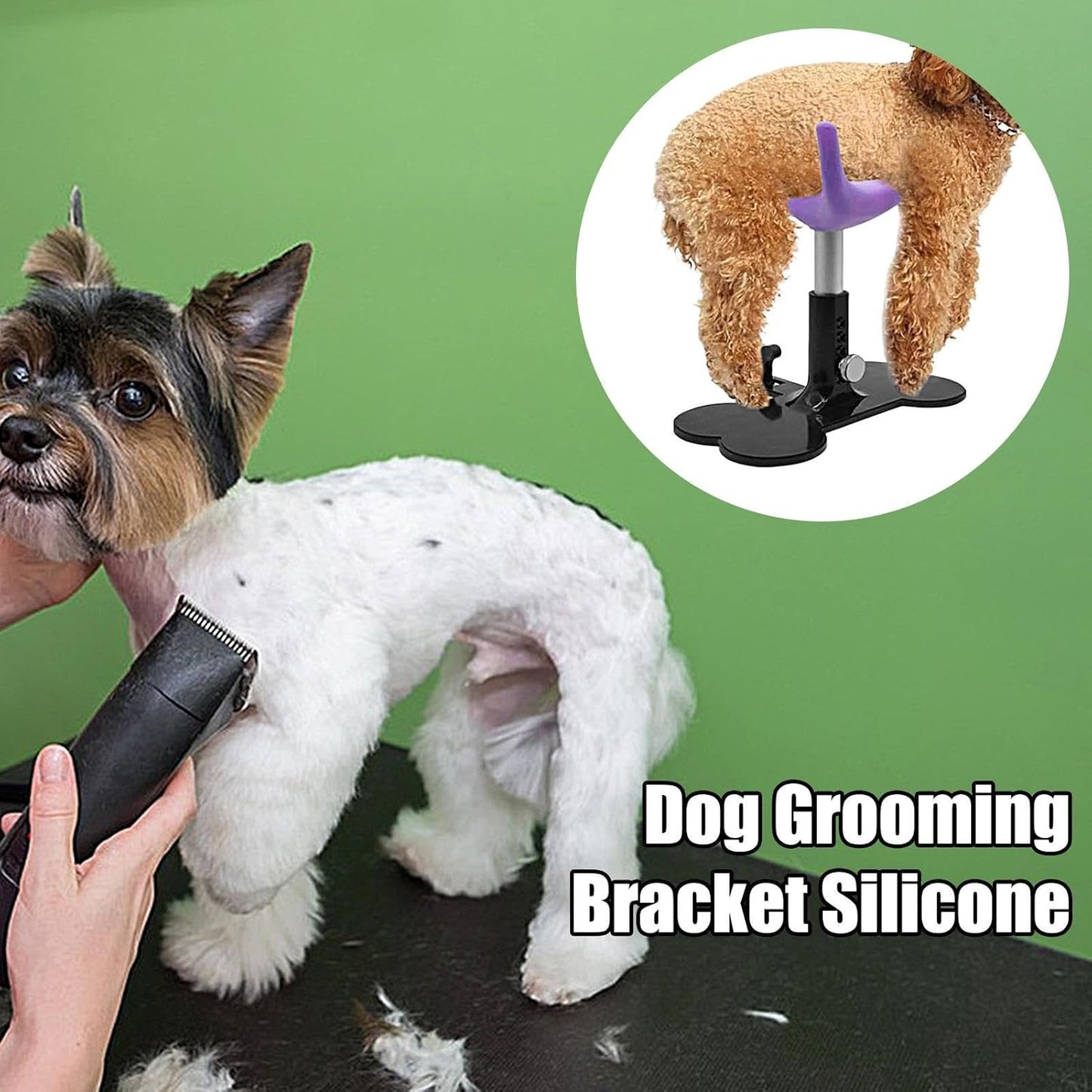 Compatto Dog Grooming Stand, Puppy Bathing Support, Height Adjustable Ladder Bench, Non-Slip, Sturdy Steel Frame, Black, Bathing Showering Trimming for Dogs and Pets