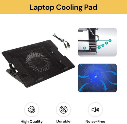 Spendeal Gaming Laptop Cooling Pad with Powerful Cooler Buit in Silent Anti Slip Mutiple Angle Adjsutment Fan Compatible for Laptops and PC Computers
