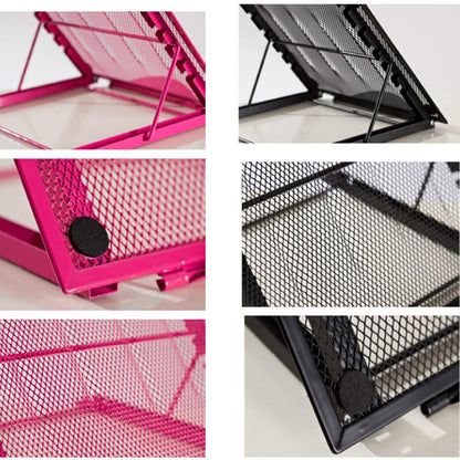 Multi-Functional Metal Stand Holder Tab p Foldable Stand 6 Levels Adjustable Notebook Riser Portable Ventilated Cooling Laptop Stand Green