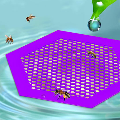 Proxima Direct 1 Pack Large Floating Bee Island for Driking Floatable Bee Waterer Bee Feeder with Beehive Design, Floating Watering Station for Feeding for Outdoor Garden (Purple)