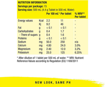 Precision Hydration Electrolyte Drink - Multi Strength Effervescent Hydration Tablets (1 Tube, 500mg/L - Yellow Tube)