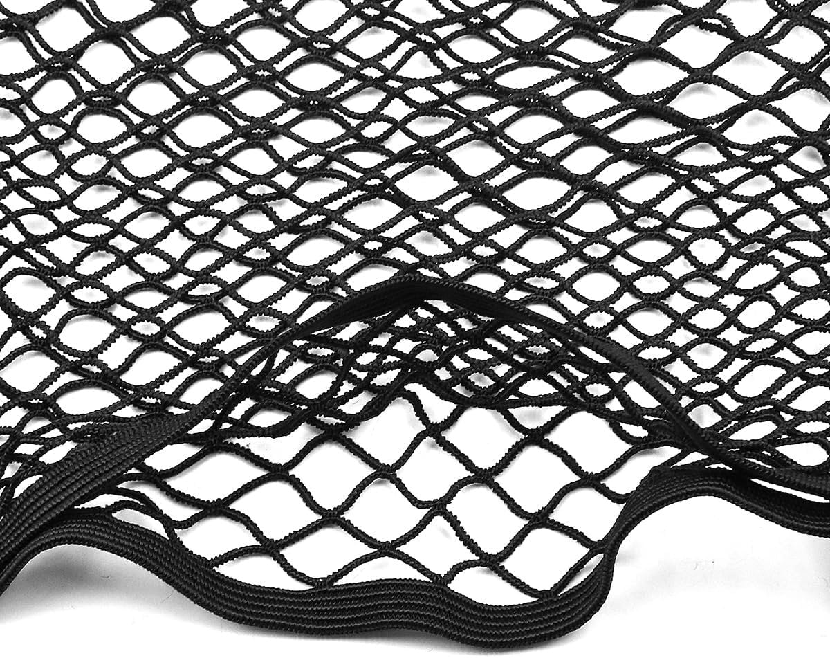 2Pcs NUZAMAS 40x25cm Universal Mesh Cargo Net Car Rear Trunk Elastic String Storage Net Interior Organizers Mesh Bag Organizer Pouch Bag for Car Trunk Storage