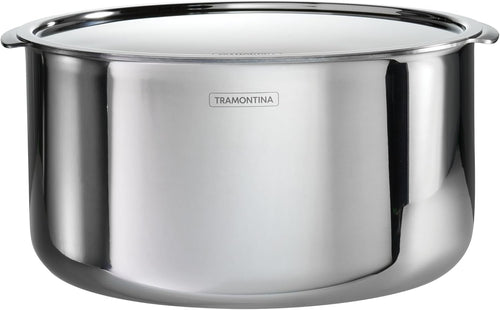 Tramontina Utsava 9.5-Quart Tri-Ply Clad Stainless Steel Tope with Lid, Patila Pot for Indian Cooking