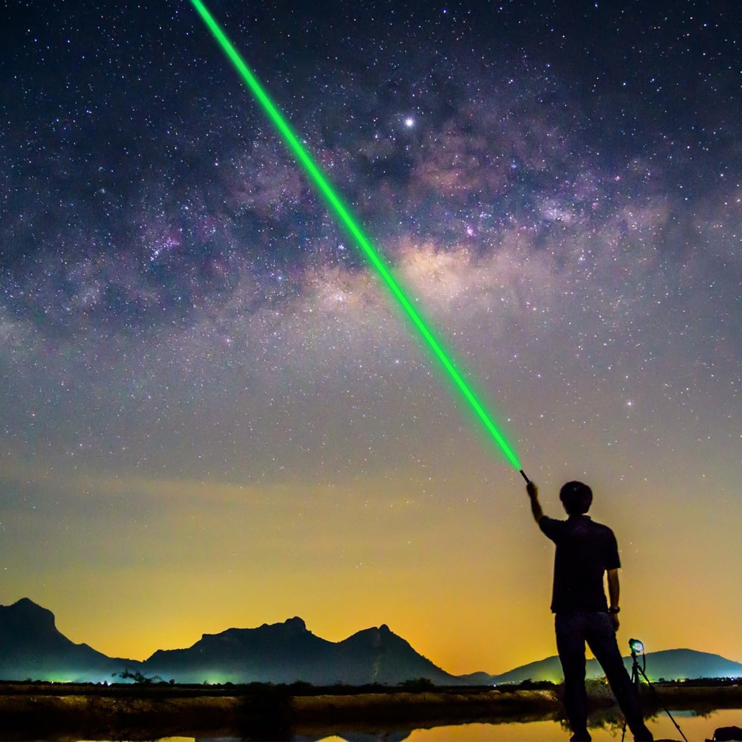 MIPREZT [Professional] Rechargeable Green Light Beam Flashlight Long Distance Range for TV/LED/LCD Screens Tactical Flashlights Presentation Office/Outdoors/Astronomic/Construction 4(1)