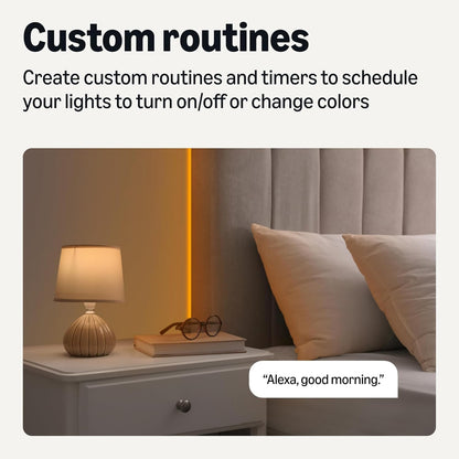 Amazon Basics Smart LED Light Strip, 5 Meters, RGB + Tunable White, Works with Alexa Only, 2.4 GHz Wi-Fi, No Hub Required