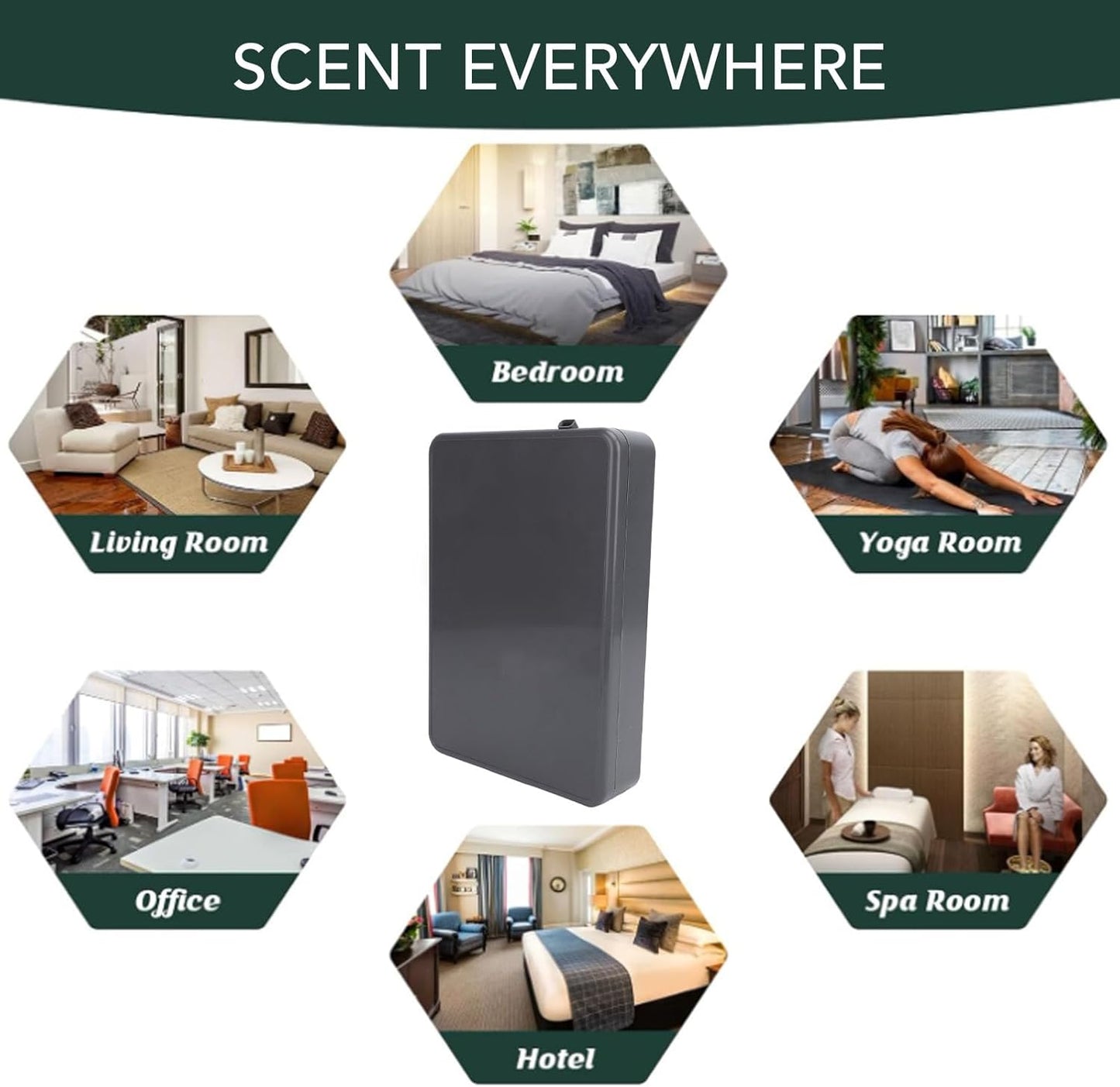 Diffusore di olio essenziale Kuuleyn Diffusori aria Air Machine Air Macchina Slim Control 500 ml Diffusore per olio essenziale per albergo per il salotto del bagno 'hotel Office