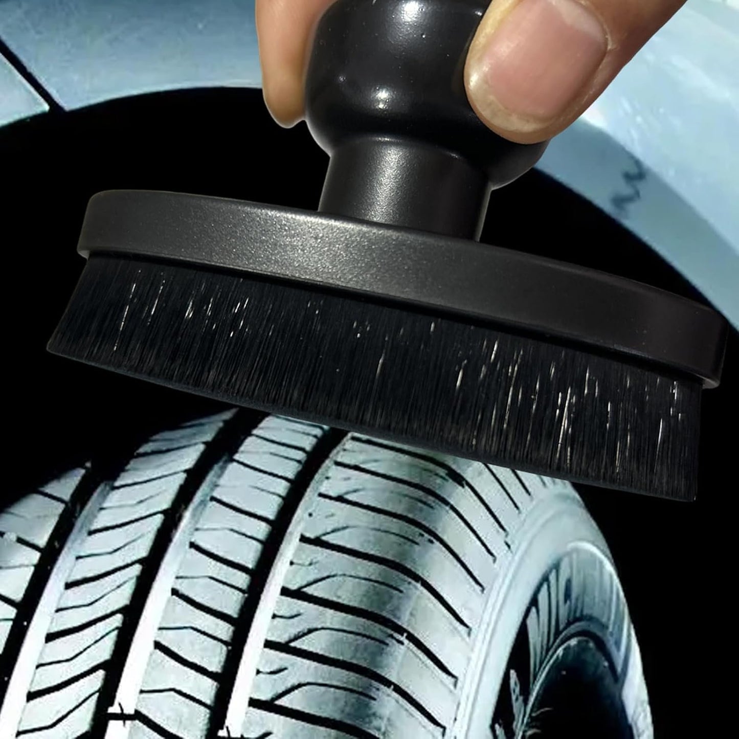 Nuytghr Car Interior Detailing Brush, Soft Bristle Dust Cleaning Tool 3.55x2.64 Inches, Auto Detailing Supplies for Dashboard Vents Console, Ideal for, Pickups, RVs, Trucks, Sedans