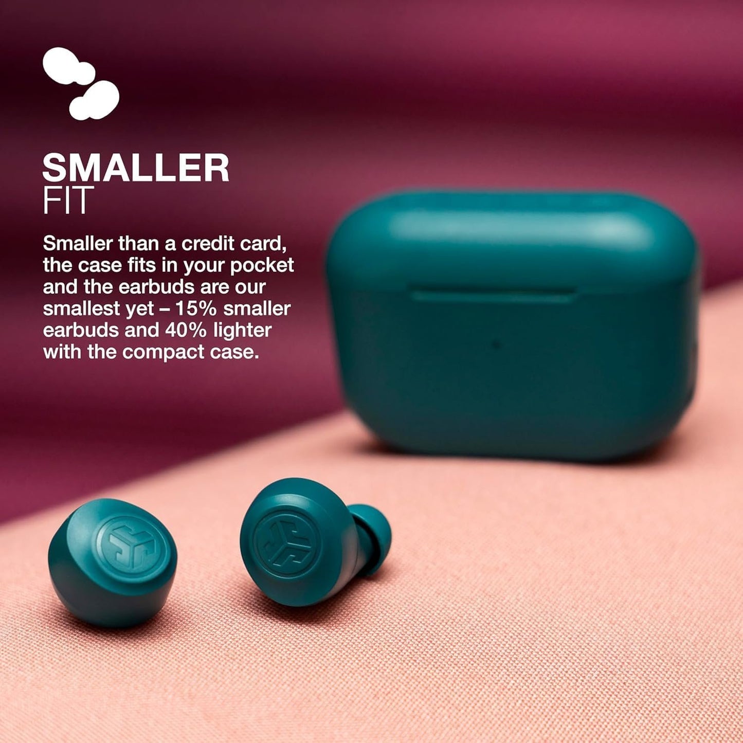 JLab Go Air Pop True Wireless Bluetooth Earbuds & Charging Case - Teal, Dual Connect, IPX4 Sweat Resistance, Bluetooth 5 Connection, 3 EQ Sound Settings Signature, Balanced, Bass Boost