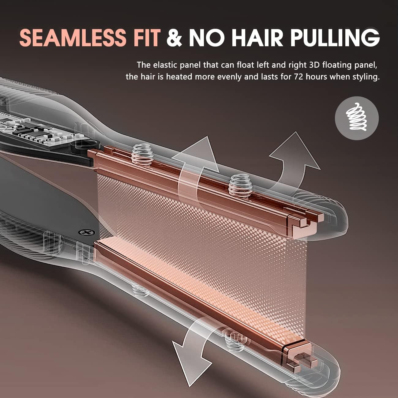 HyAdierTech 2in1 Mini Ceramic Short Hair Straighteners, Mini Straightener for Short Hair, Portable, Adjustable Temperature 150℃-210℃, Dual Tension, Suitable for Men and Women, Black