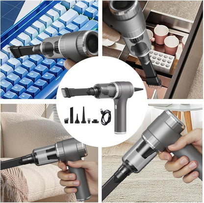 Nuyhgtr Car Vacuum Cleaner, Wireless Vacuum Duster, Vehicle Suction for Interior Cleaning, Hair Removal, Furniture, Mattresses, Carpets, Home, Workshop, Detailing, 7.28x2.95 inches