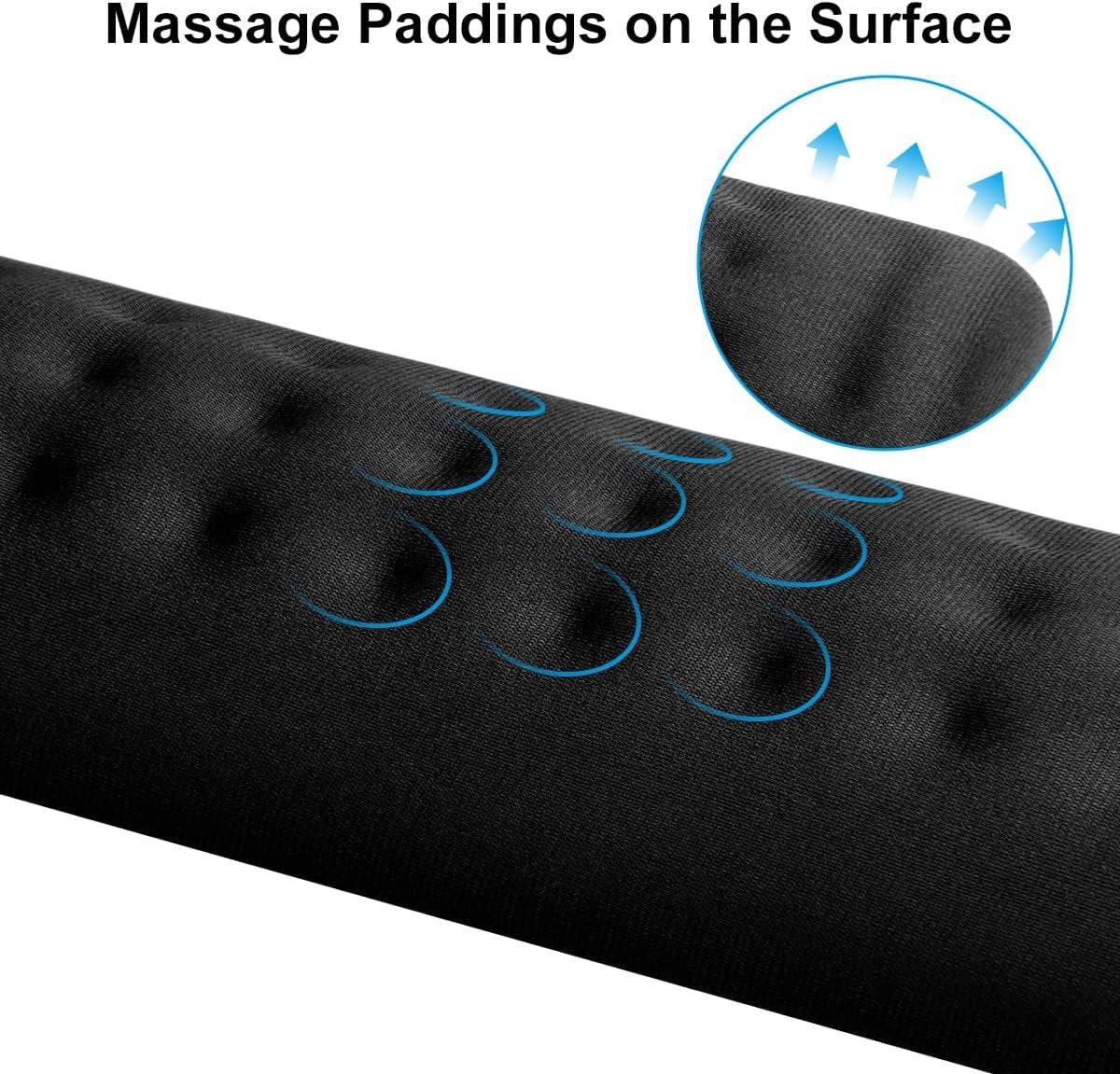 ELZO Keyboard Wrist Rest Pad Support with Comfortable Memory Foam Padding, Nonslip Rubber Base and Ergonomic Design for PC Computer Laptop Mac