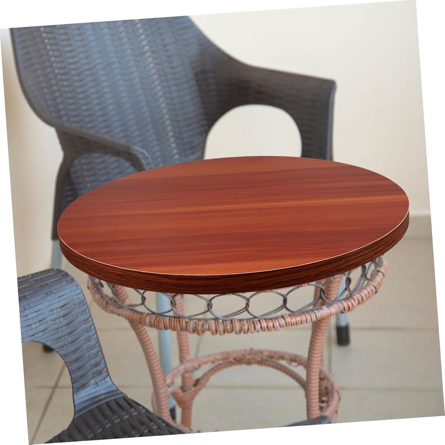 Zerodeko Wood Round Tabletop Small 40cm Round Dining Room Table Solid Wood Top Versatile for Home