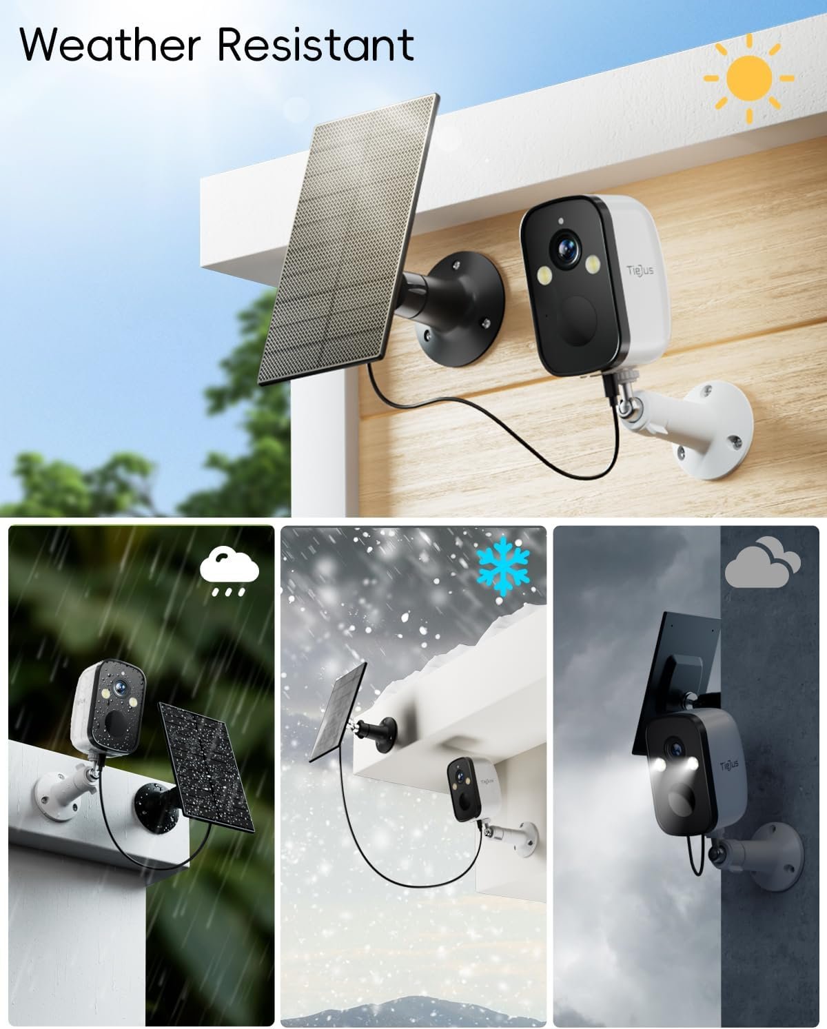 5G Security Cameras Wireless Outdoor, Solar Camera Outdoor, Wireless Camera for Home Security with Color Night Vision, AI Detection, 2 Way Talk, IP66, Cloud/SD, Alexa