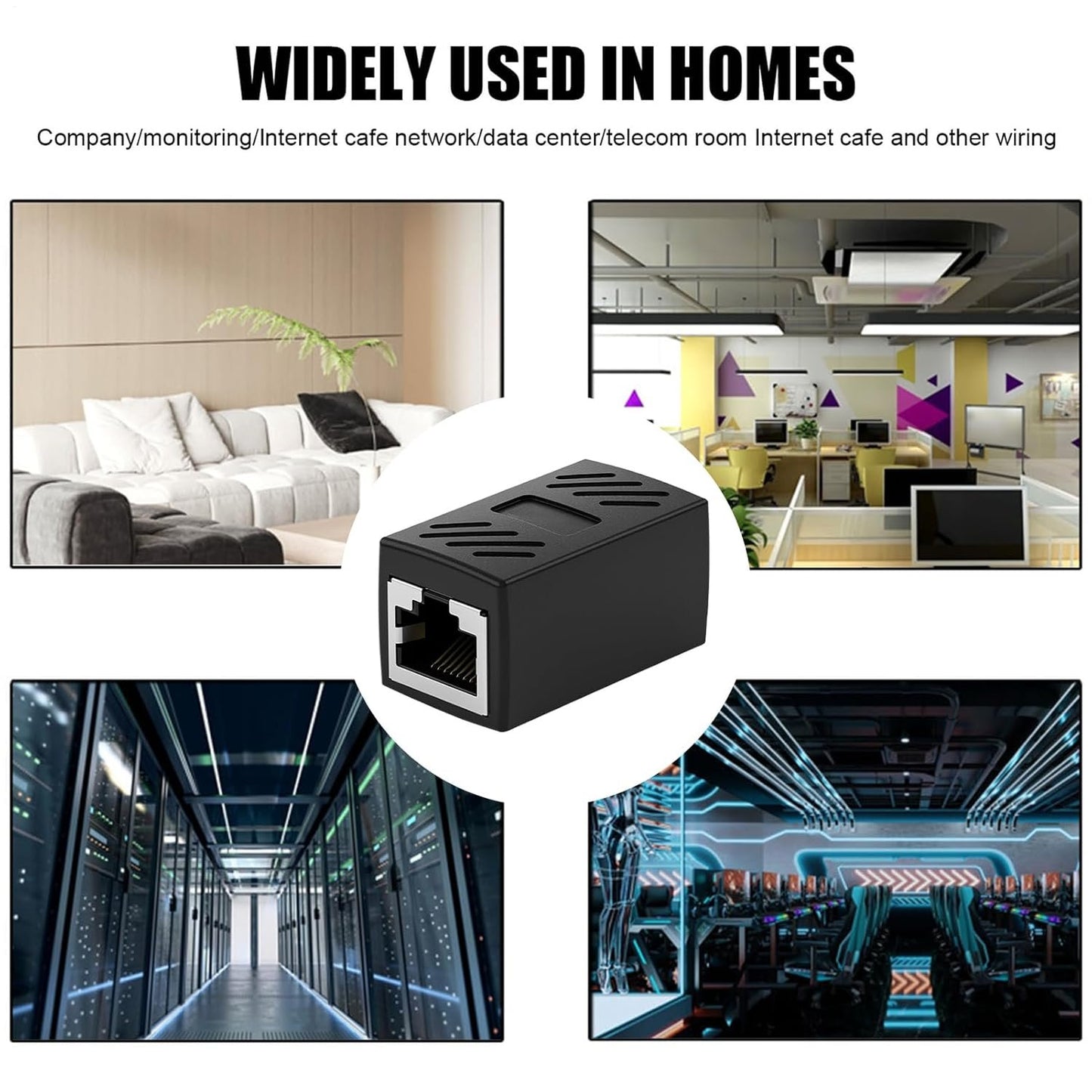 Ethernet Extender Adapter - Slim Ethernet Extension, Pure Copper Cable, Network Connector | Extension Adapter with Good Network Stability Streaming Device Connector for Smart Home Networking