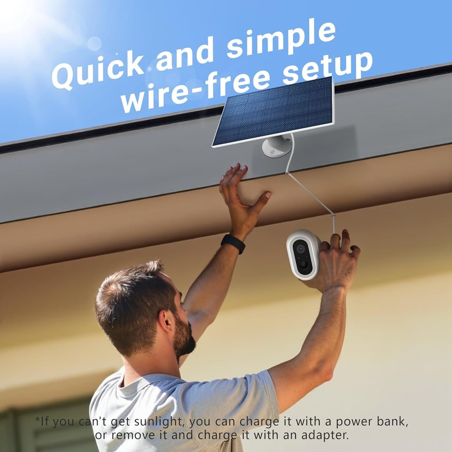 Laview 2K Solar Security Cameras Wireless Outdoor, Rechargeable Battery Wifi Cameras for Home Security with Spotlight Color Night Vision,Siren Alarm,AI Human Detection,IP65,2-Way Talk,Cloud/SD Storage