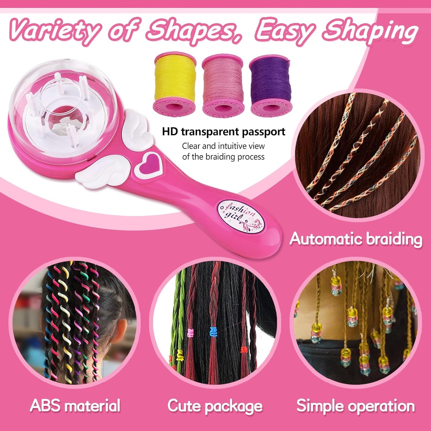 Magic Braids Set – Automatic Machine for Hair Braids and Accessories for Girls, Hair Braider and Braiding Machine, Ideal as a Gift for Girls!