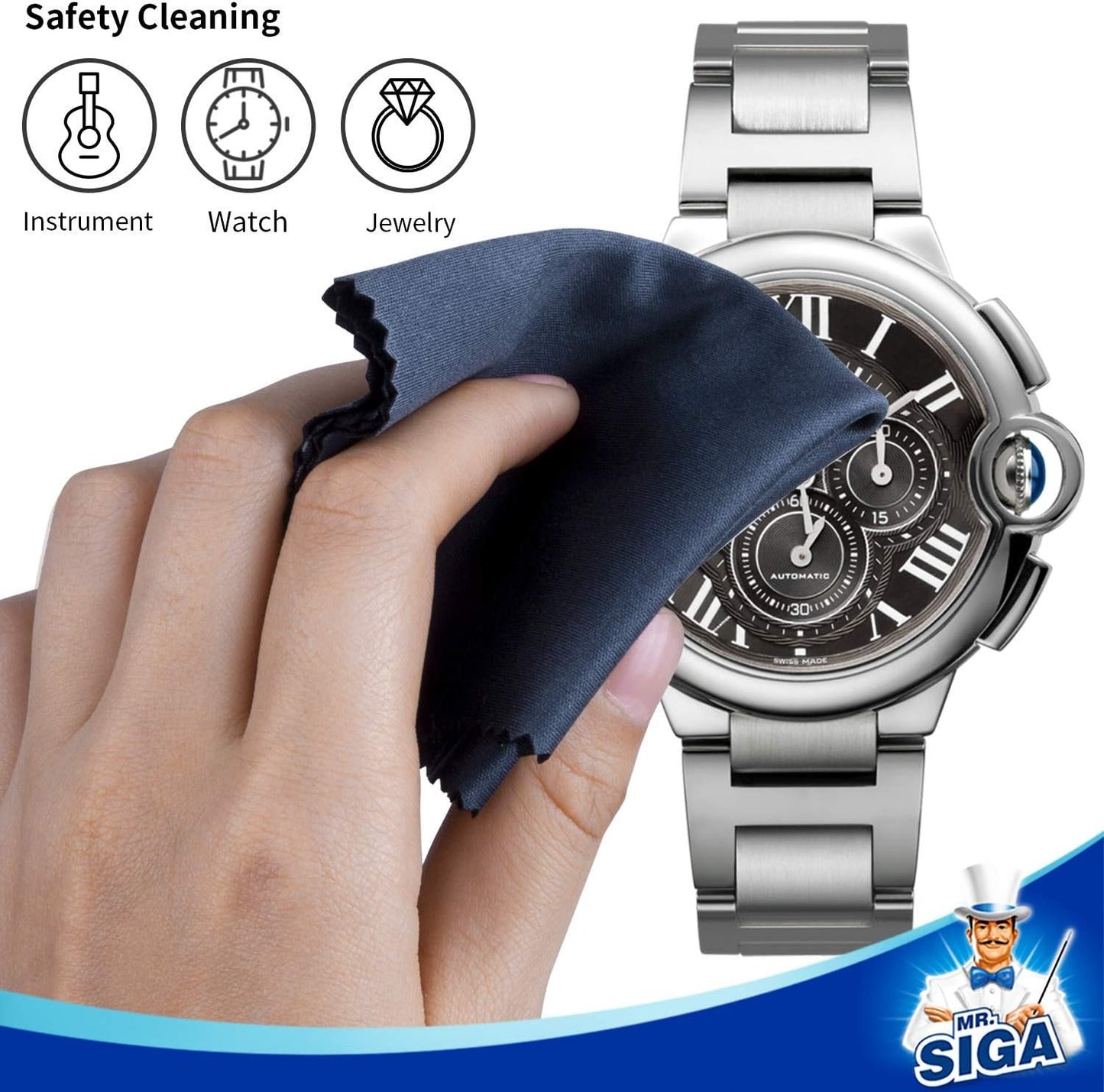 MR.SIGA - Microfibre Cleaning Cloths for Lenses, Glasses, Screens, Tablets