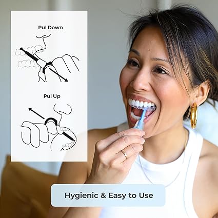 PUL Pack of 4 Reusable 2-in-1 Aligner Seating Chewie & Removal Tool — Compatible with Invisalign, Removable Braces, Retainers, Trays – Easy-to-Use Remover & Chew, Dental & Oral Hygiene Care – Blue