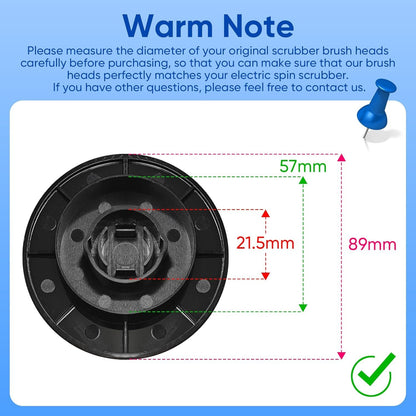 10-in-1 Electric Spin Scrubber Replaceable Brush Heads Set, Universal Electric Scrub Brush Heads for All Brands, Spin Brush Heads for Shower Scrubber, Electric Cleaning Brush for Bathroom Floor Tile