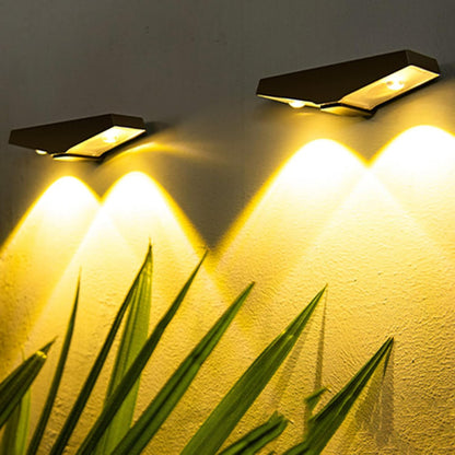 Wall Mounted Lights, Fence Lights Automatic, Foldable LED Panels, Motion Sensor, Weatherproof Design, Solar Light for Home, Driveway, Garden, Yard, House, Garage and Exterior