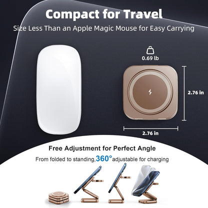 5-in-1 Wireless Charger for Magsafe, AC ISLAND Travel Charging Station for Apple, 15W Snap Magnetic Multi Charging Stand Pad Dock for iPhone 16/15/14/13 Apple Watch AirPods (with 35W GaN AU Adapter)