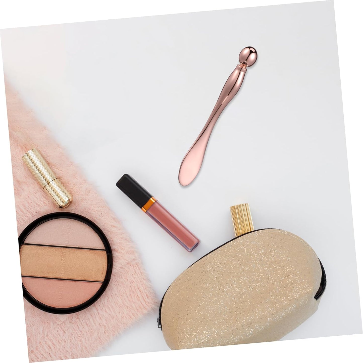 Mipcase 6Pezzi Applicatore per Crema per Occhi Spatola Metallo con Massaggiante Strumento per Routine Della