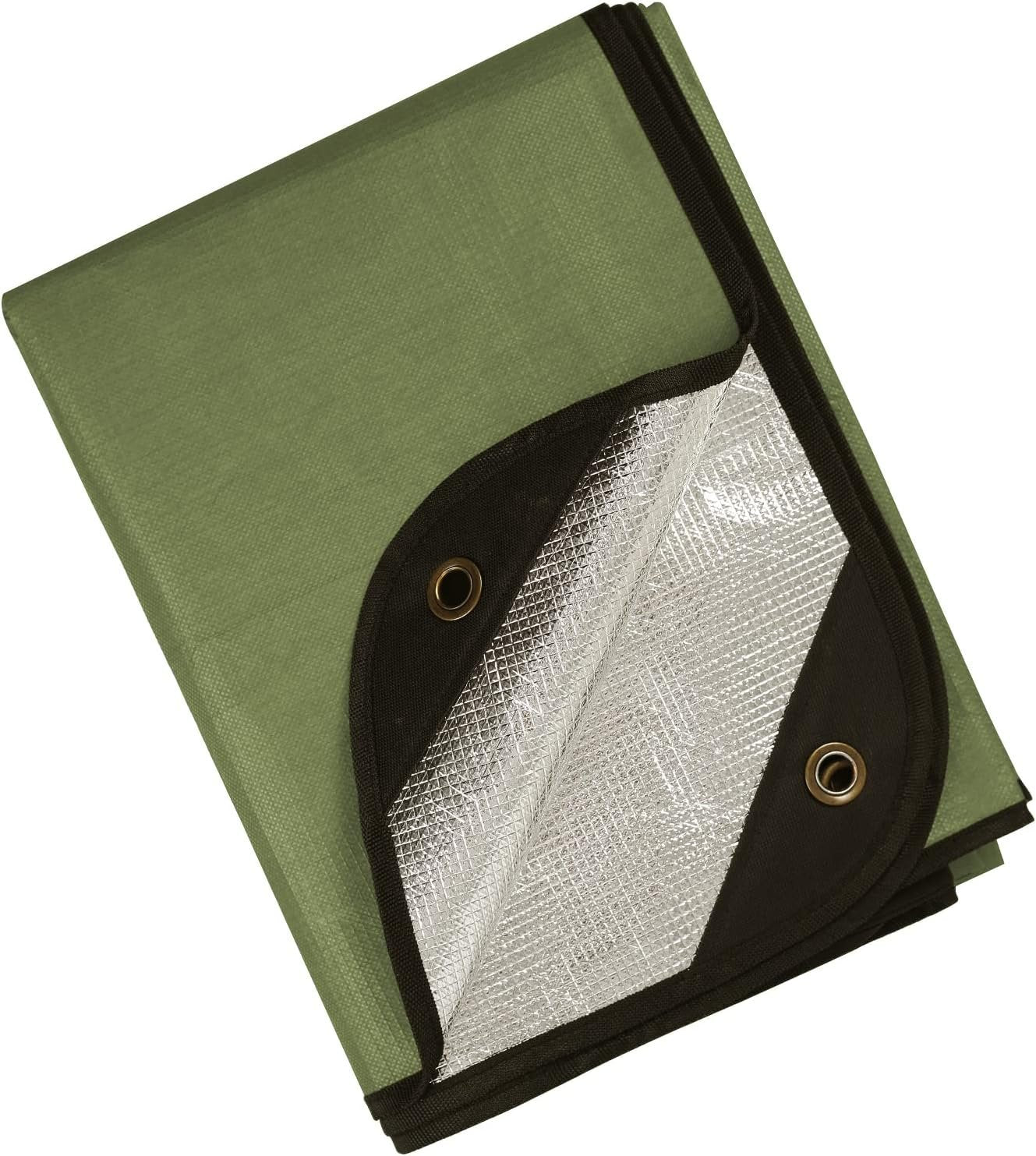 BESTHUNTINER Heavy Duty Aluminium Survival Blanket -Multifunctional Reflective Tarp Insulate Blanket - 213cmx150cm Waterproof Camping Hiking Space Tarp Shelter Emergency Blanket