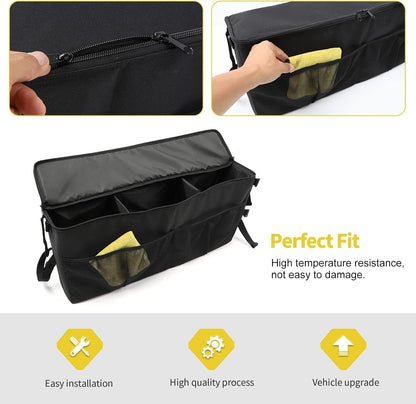 Jimen Compatible with Jeep Wrangler TJ 1997-2006, Trunk Storage Bag Cargo Organizer, Passenger Side