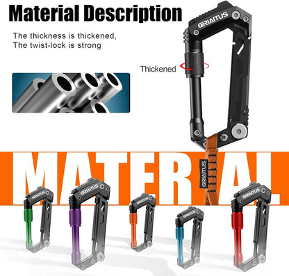 Carabiner Multitool, EDC Carabiners with Pocket Knife, Serrated Knife, Rope Cutter, Screwdriver, Can Bottle Opener, Ruler, Survival Gear for Camping Climbing Outdoor Accessories, Gifts for Men