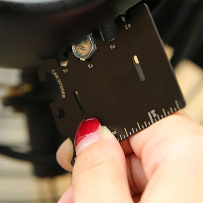 Multi-Function Credit Card Tool and Key-Ring Tool Set Sleek Minimalist Stainless Steel Wallet Card Hand Tools Multi Tools Bottle Opener kit