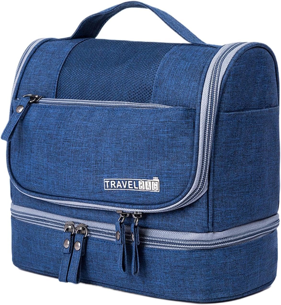 Toiletry Organizer Bag | Waterproof Travel Bag | Compact Travel Toiletry Bag | Spacious Travel Hygiene Bag | Cosmetic Organizer for Travel | Toiletry Kit for Travel | Travel Makeup Bag, Navy Blue,